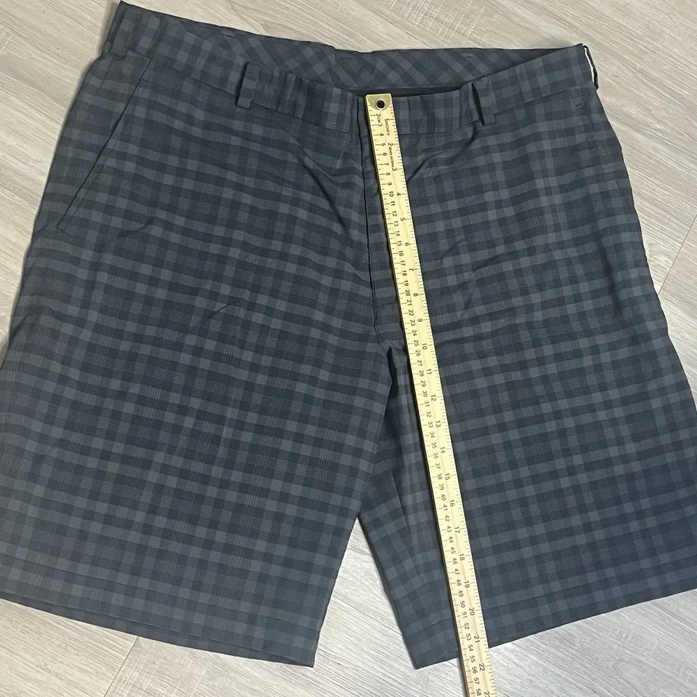 Nike Golf Shorts Mens Size 40 Gray Plaid Flat Front Stretch Chino 452712-010 - Picture 7 of 12